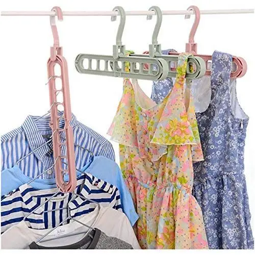 Multi-Port Support Circle Clothes Hanger Clothes Drying Rack Multifunction Plastic Scarf Clothes Hangers Hangers Storage Racks 10pcs Random Color