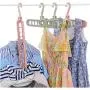 Multi-Port Support Circle Clothes Hanger Clothes Drying Rack Multifunction Plastic Scarf Clothes Hangers Hangers Storage Racks 10pcs Random Color