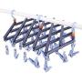 Fdit1 Stylish Pp Laundry Drying Rack Clothes Hanger with 29 Clips for Drying Socks Drying Towels (2#)