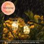 [Upgraded] Solar Mason Jar Lid Lights 30 LEDs - 800mAh Battery | Outdoor Decor, Patio Garden Decor, Solar Lantern Table Light | 6-Pack Hangers and Lids String Fairy Firefly Lights/No Jars