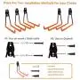 Garage Storage Utility Hooks - Premium Steel - Heavy Duty for Organizing Power Tools - Wall Hanger Hook Holder Storage Rack for Ladders Bikes Ropes Baby Carriage Bulk items(Pack of 5)