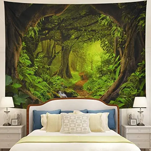 Tushelia Forest Tapestry Nature Tree Cave Tapestry Wall Hanging Misty Forest Tapestry Stream Through Rainforest Tapestry Landscape Wall Tapestry Jungle Creek Psychedelic Tapestry for Living Room Tushelia Forest Tapestry Nature Tree Cave Tapestry Wall Hanging Misty Forest Tapestry Stream Through Rainforest Tapestry Landscape Wall Tapestry Jungle Creek Psychedelic Tapestry for Living Room
