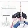 9 Holes Space Saver Plastic Magic Hanger Clothes Rack Clothing Hook Closet Organizer Creative Folding Wardrobe Storage Hangers 10pcs Random Color