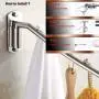 Adromy Folding Wall Mounted Clothes Hanger, Stainless Steel Clothes Holder Swing Arm Closet Drying Rack Clothing Hanging System Heavy Duty Closet Storage Organizer 2 Pack