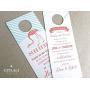 Flamingo Shhh Do Not Disturb Wedding Door Hangers (set of 10)