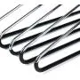 10 Metal Hangers Quality Heavy Duty Metal Coat Hangers with Non-Slip Rubber Coating for Pants (10)