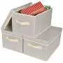 GRANNY SAYS Closet Organizer Bins with Lid, Storage Basket for Shelves, Closet Bins with Handle, Home and Office Boxes Organizer, Beige, Large, 3-Pack GRANNY SAYS Closet Organizer Bins with Lid, Storage Basket for Shelves, Closet Bins with Handle, Home and Office Boxes Organizer, Beige, Large, 3-Pack