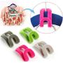 20pcs Random Color Creative Mini Flocking Clothes Hanger Easy Hook Closet Organizer Home