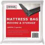 CRESNEL Mattress Bag for Moving & Long-Term Storage - Queen Size - Enhanced Mattress Protection with 5 mil Super Thick Tear & Puncture Resistance Polyethylene (Value Pack of 2pcs)