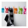 Ikea Set of 3 Dog Tail Hooks Hat Coat Key Wall Mounted Hanger (Black)