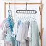 Stuart77 Magic Coat Hangers Rotate Anti-Skid Folding Clothes Hanger Rack Wardrobe Space Saver Magic Closet Organiser Hanging Hangers (Random Color)