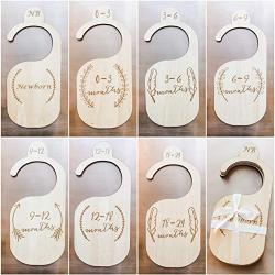 The LoLueMade Company | Premium Wood Baby Closet Dividers, Set of 7: Baby Closet Organizers, Baby Nursery Decor, Baby Clothes Organizers, Baby Shower Gift - Made of Genuine Wood