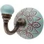Indianshelf Handmade 1 Artistic Vintage Green Ceramic Etched Rail Hooks Holders/Wall Hooks for Frames Indianshelf Handmade 1 Artistic Vintage Green Ceramic Etched Rail Hooks Holders/Wall Hooks for Frames