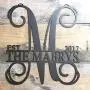 Personalized Metal Monogram Letter, Customized Door Hanger Monogram, Split Letter Monogram
