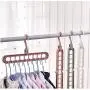 10pcs Random Color Magic Rotate Clothes Hanger Holder Storage Stand 9 Holes Plastic Support Drying Rack Wardrobe Finishing Space Saving Organizer 10pcs Random Color Magic Rotate Clothes Hanger Holder Storage Stand 9 Holes Plastic Support Drying Rack Wardrobe Finishing Space Saving Organizer