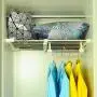 Baoyouni Expandable Closet Shelf Rod Clothes Hanger Organizer Heavy Duty Metal Storage Rack Separator, 15.75-23.62 Inches