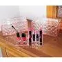 Ikee Design Acrylic Diamond Pattern Jewelry & Cosmetic Storage Display Boxes 3 Pieces Set, Pink