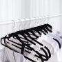 Besmon 100Pcs Velvet Hanger Non Slip Clothes Suit Flocked Hangers Swivel Hook Thin Space Saving Closet
