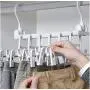 2pcs Multifunctional Plastic Pants Rack Trousers Hanger Clothes Drying Shelf Space Saving Closet Wardrobe Organizer Hanger