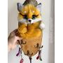 Fox on wooden Key Holder, wooden Key Rack, wooden Key Cabinet, Fox Key hanger, wooden Hanger, Leash Hanger