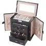 Cosway 5-Tier Large Leather Jewelry Organizer Boxes Mirrored Watch Organizer Necklace Ring Earring Storage Lockable Gift Case (5 Layers Black) Cosway 5-Tier Large Leather Jewelry Organizer Boxes Mirrored Watch Organizer Necklace Ring Earring Storage Lockable Gift Case (5 Layers Black)