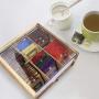 Acacia Wood Tea Bag Organizer Storage, 6 Compartments Tea Chest Boxes with Acrylic Transparent Hinged Lid By HTB Acacia Wood Tea Bag Organizer Storage, 6 Compartments Tea Chest Boxes with Acrylic Transparent Hinged Lid By HTB