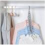 10pcs Creative 3D Space Saving Hanger Magic Clothes Hanger 9Hole Towel Hook Closet Organizer Storage Rack Color Random