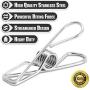 Clothes Pins Stainless Steel for Drying,3.5inch/2.4inch 16 Pack Metal Clothespin Hanger Clips for Wire Laundry Peg,Kitchen,Backyard,Outdoor Clothes Drying,Photo Clips,Office Pins Paper Clip(C-C2)