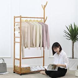 Multifunctional Coat Rack, Hanging Hanger/Bedroom/Simple/Hanging Clothes Rack/wiht Wheels,D