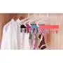 BESTonZON Cloth Hanger Rack Portable Folding Travel Laundry Drying Clothespins Clips (Black)