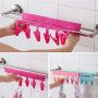 ICYANG 3Pcs Portable Travel Laundry Drying Rack Clothes Hanger Folding Bathroom Clothespin with 6 Clips for Swimwear Drying Socks, Baby Clothes, Towel, Underwear, Hat, Scarf, Gloves