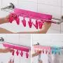 ICYANG 3Pcs Portable Travel Laundry Drying Rack Clothes Hanger Folding Bathroom Clothespin with 6 Clips for Swimwear Drying Socks, Baby Clothes, Towel, Underwear, Hat, Scarf, Gloves