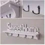Sweet Home Key Hook Home Decoration Hanger Plastic Wood Wall Mounted Hanger Shelf/Coat Hat Clothes Rack 3pcs