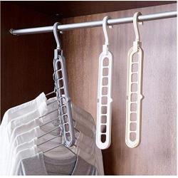 10PC Random Color Multifunction Support Clothes Drying Rack Creative Clothes Hanger Plastic Scarf Clothes Hangers Hangers Storage Racks Decoration