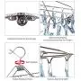 Foldable Clip and Drip Hanger, Sock Hanger Underwear Hanger with 24 Clothespins, Hanger for Drying Towels, Bras, Baby Clothes, Gloves, Stainless Steel Portable Laundry Sock Drying Rack, Small Foldable Clip and Drip Hanger, Sock Hanger Underwear Hanger with 24 Clothespins, Hanger for Drying Towels, Bras, Baby Clothes, Gloves, Stainless Steel Portable Laundry Sock Drying Rack, Small