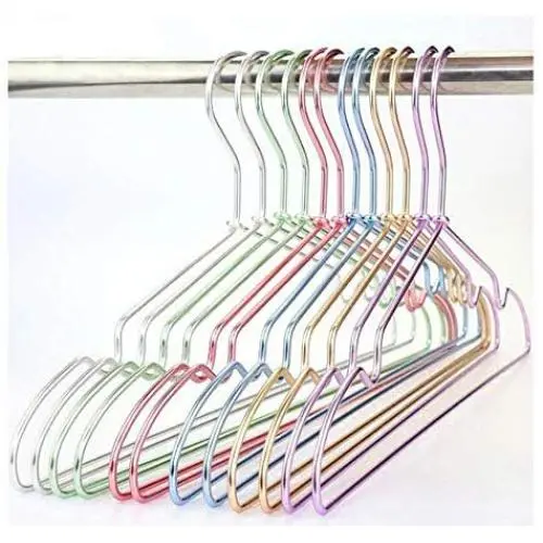 10pcs Random Color Aluminum Alloy Hanger for Clothes,Strong Metal Shirts Dress Hanger 10pcs Random Color Aluminum Alloy Hanger for Clothes,Strong Metal Shirts Dress Hanger