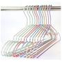 10pcs Random Color Aluminum Alloy Hanger for Clothes,Strong Metal Shirts Dress Hanger