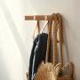 Wooden Coat Hooks Wall Mounted Vintage Single Organizer Hangers, Handmade Craft Hat Rack 3pcs