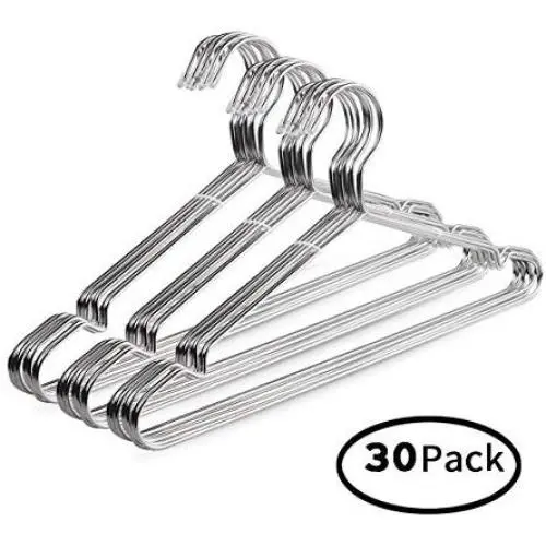 Wire Hangers 30 Pack Stainless Steel Strong Metal Clothes Hangers 16.5 inch-Clothing Stretcher Wire Hangers 30 Pack Stainless Steel Strong Metal Clothes Hangers 16.5 inch-Clothing Stretcher