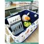 FANKANG Rectangular Fabric Storage Bin Boxes Laundry Basket with Dinosaur Prints for Nursery Storage, Storage Hamper, Book Bag, Gift Baskets (Animals)