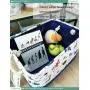 FANKANG Rectangular Fabric Storage Bin Boxes Laundry Basket with Dinosaur Prints for Nursery Storage, Storage Hamper, Book Bag, Gift Baskets (Animals)