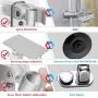 Strong Adhesive Shower Head Holder CACASO Adjustable Shower Wand Holder,Handheld Shower Head Wall Mount Bracket With 2 Hanger Hooks,Showerhead &Bidet Sprayer Bracket Better than Suction Cups