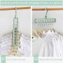 WAOU Magic Hanger Folding Hanger for 9 Pieces of Clothes Closet Space Saving Clothes-Rack Multi Hangers（2 Pack）