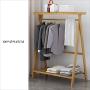 COAT RACK NAN Liang 3 in 1 Fashion Floor-Standing Multifunction Storage Racks Hangers Bedroom Clothes Rack Bamboo Arts Wardrobe Multi-Functional Clothing Rack (Size : 10045145cm)