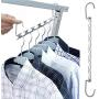 5pcs Kitchen Bedroom Multi-Function Folding Metal Fast Drying Storage Rack Hanger Storage Cabinet Closet Drying Rack Tool Clothes