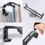 KES Double Towel Bar 23-Inch Aluminum Bathroom Towel Rail Holder with Hooks Storage Organizer Drill Free/Wall Mount with Screws Anodized Black, BTH401S60DG-BK KES Double Towel Bar 23-Inch Aluminum Bathroom Towel Rail Holder with Hooks Storage Organizer Drill Free/Wall Mount with Screws Anodized Black, BTH401S60DG-BK