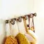 Rishx 5 Row Robe Hook Clothes Hook Wall-Mounted Towel Hanger Door Hook Bathroom Hardware Product Robe Hooks Antique Brass Finish