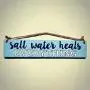 Salt Water Heals Everything Wood Sign - Rustic Wall Decor With Rope Hanger - Beach Decor for Home Salt Water Heals Everything Wood Sign - Rustic Wall Decor With Rope Hanger - Beach Decor for Home