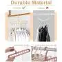 Magic Clothes Hanger, Hanger Slip Rotation, Sliding Folding Hanger, Hanger Space-Saving Storage Closet with Adult/Child Standard Plastic Hanger Hole 9