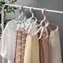 HJYPYJ Magic Hanger,Creative Multifunction Folding Hanger,Storage Scarves/Ties PP Space-Saving Organizer Hangers, No Trace/Gray / 2 pcs